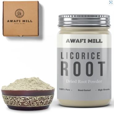 Awafi Mill Licorice Root Powder Glycyrrhiza Glabra Bottle of 100g